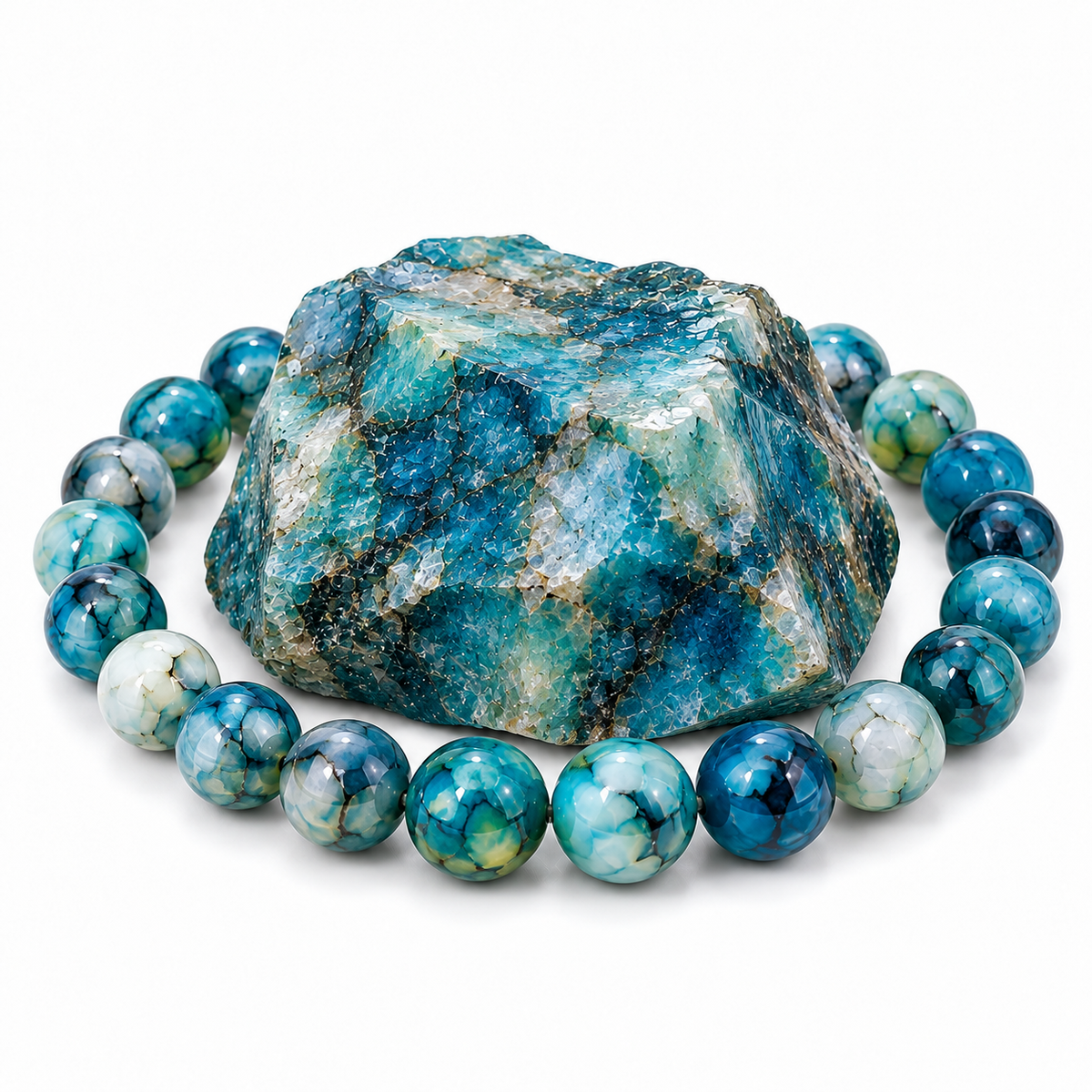 Blue Dragon Veins Agate